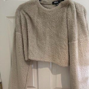 Sherpa cropped sweater